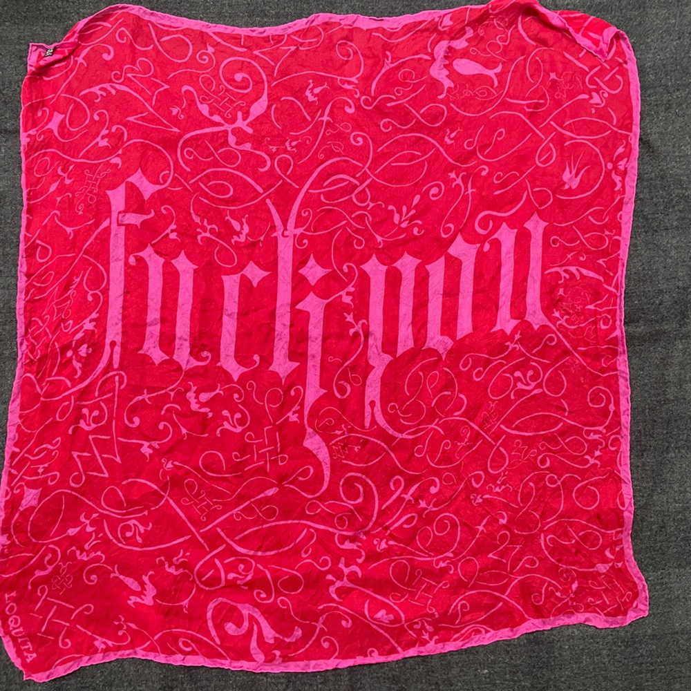 Silk scarf f*ck you